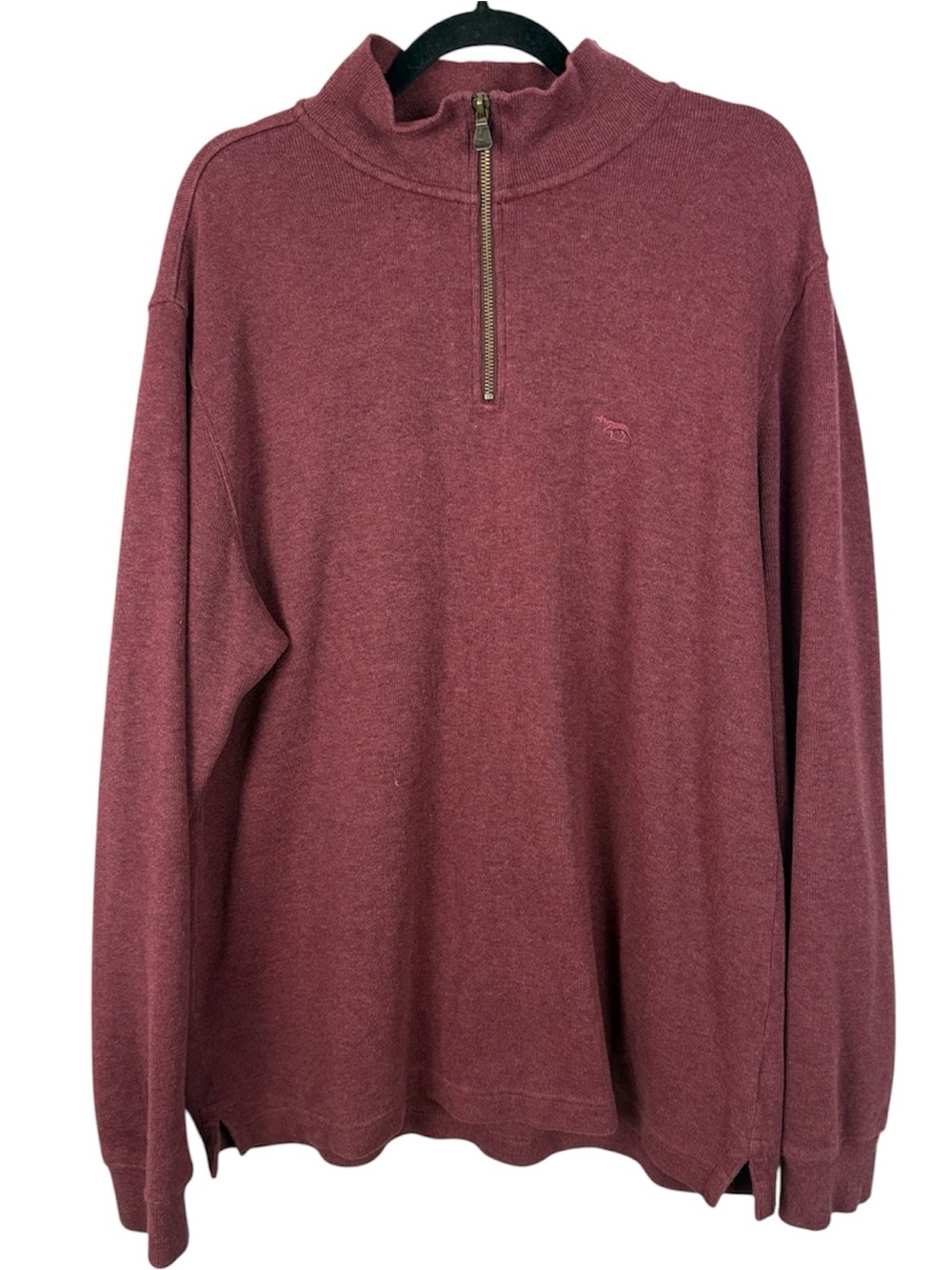 Rodd & Gunn 1/4 Zip Sweater Men's L Maroon Red 100% Australian Cotton